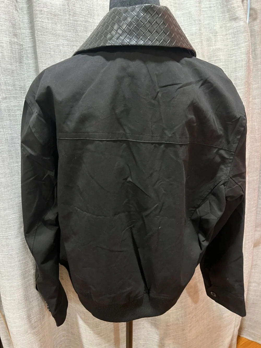 Bottega Veneta Black Quilted Removable Leather Collar Jacket - Size XL/IT 56 - Picture 6 of 10